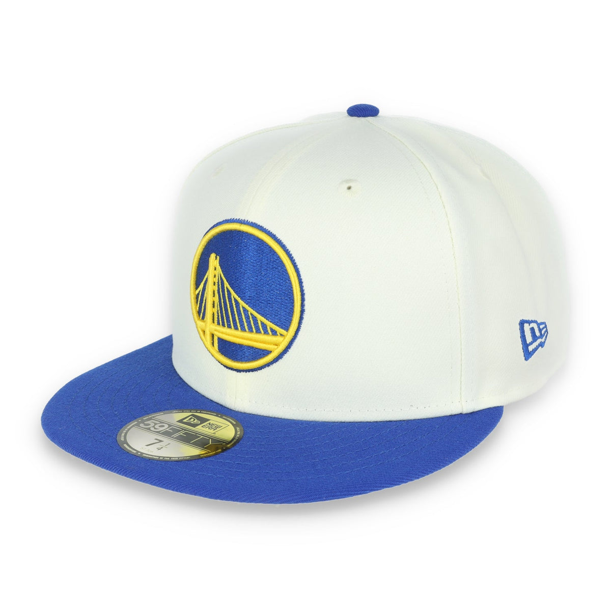 New Era Golden State Warriors Retro E1 59FIFTY Hat-Cream/Royal product image 3, provided for visual reference and product