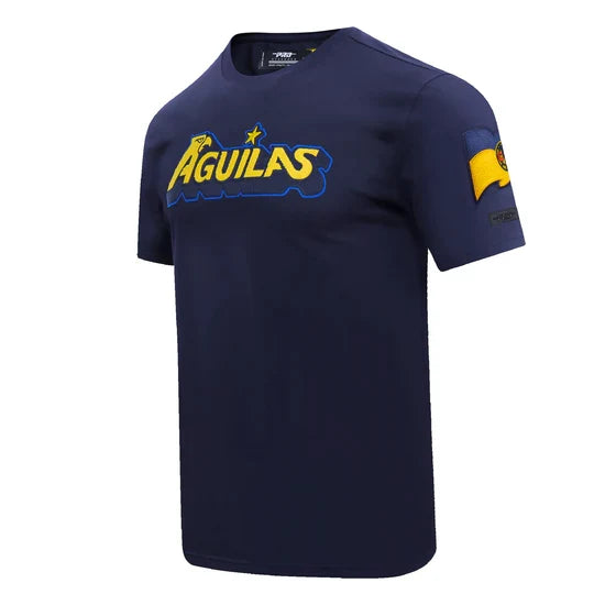 PRO STANDARD LIGA MX CLUB AMERICA STADIUM Men WORDMARK T-Shirt-Navy product image 2, provided for visual reference and