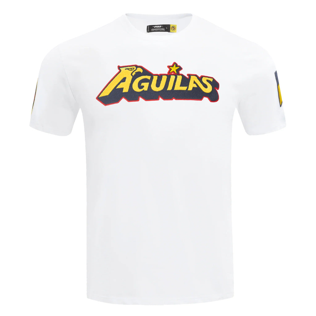 PRO STANDARD LIGA MX CLUB AMERICA STADIUM Men WORDMARK T-Shirt-White product image 1, provided for visual reference and