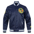 Pro Standard Club America Stadium Men Rib Satin Jacket-Navy product image 1, provided for visual reference and product