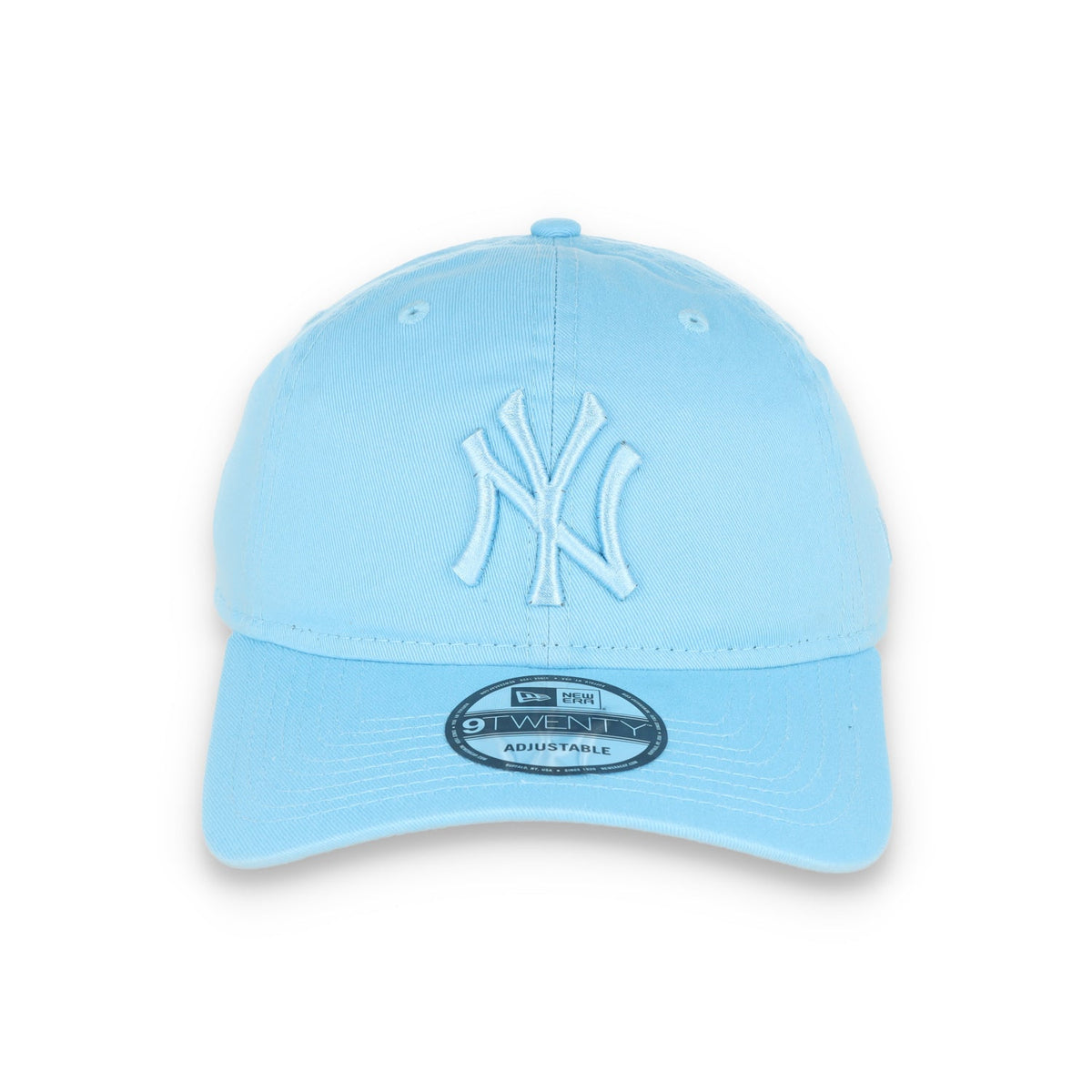 New Era New York Yankees Color Pack 9TWENTY Adjustable Hat- Baby Blue product image 2, provided for visual reference and
