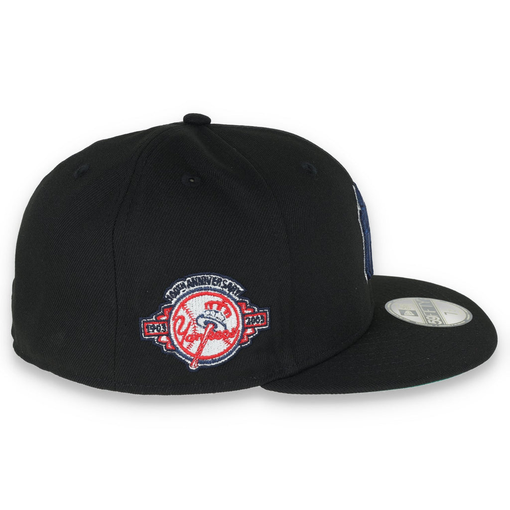 New Era New York Yankees 100th Anniversary Metallic Logo Side Patch 59fifty Fitted-Black product image 6, provided for