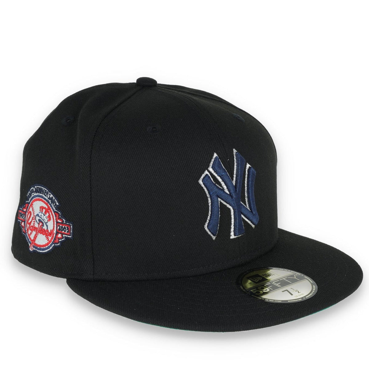 New Era New York Yankees 100th Anniversary Metallic Logo Side Patch 59fifty Fitted-Black product image 1, provided for