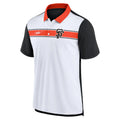 Nike Men San Francisco Giants Rewind Stripe Polo Shirt - White/Black product image 1, provided for visual reference and
