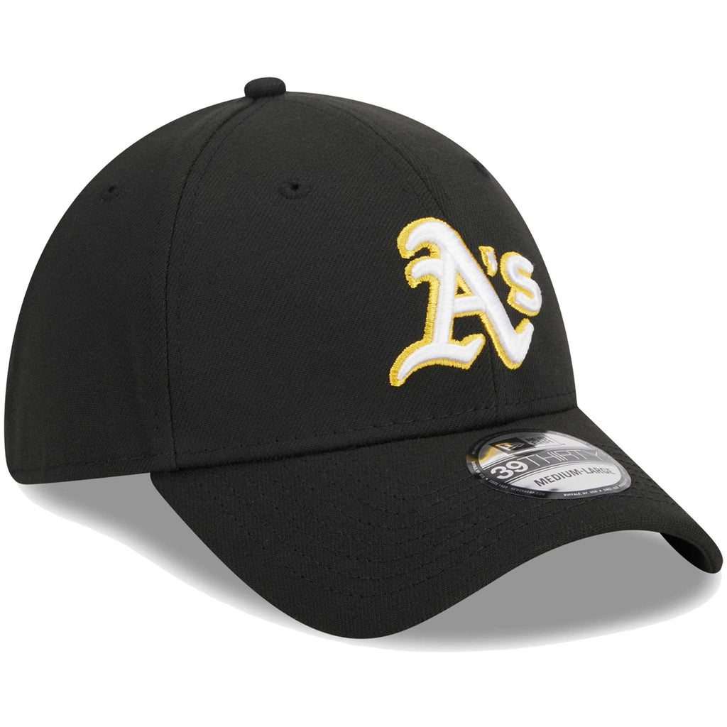 New Era Men Oakland A's 39Thirty Team Classic Stretch Fit Hat-Black product image 1, provided for visual reference and