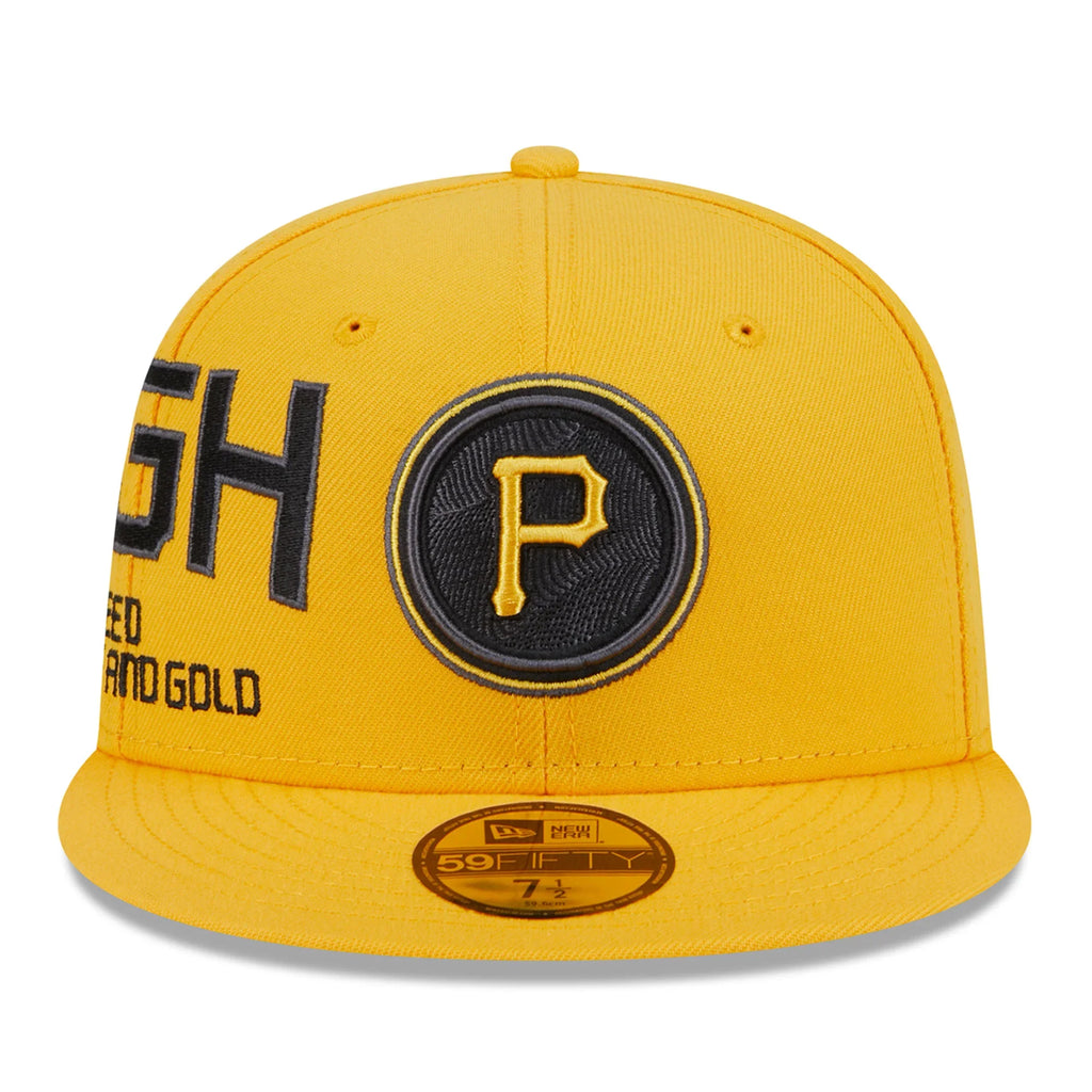 New Era Pittsburgh Pirates Icon City Connect 59FIFTY Fitted Hat-Gold/Black product image 2, provided for visual reference