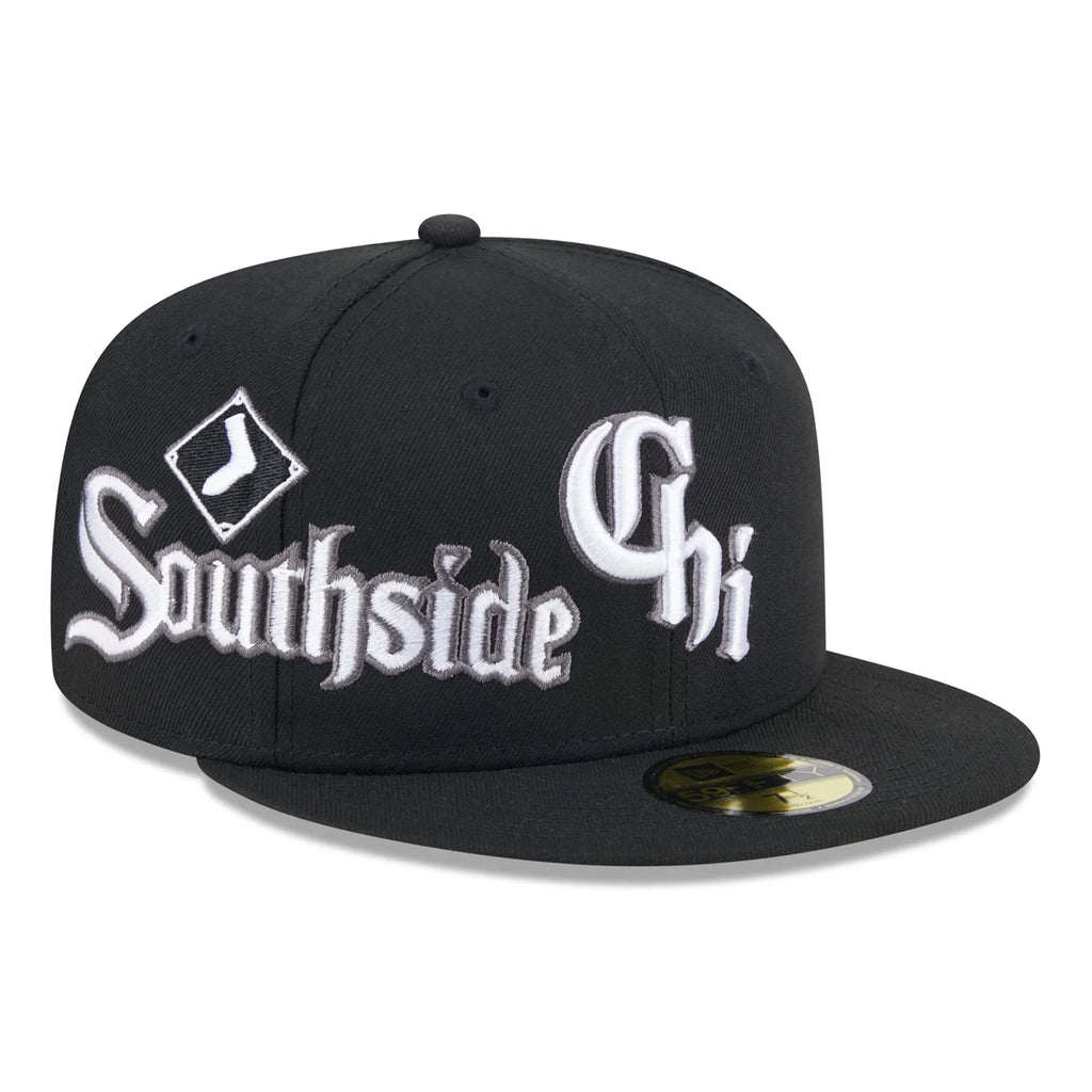 New Era Chicago White Sox City Connect Icon 59FIFTY Fitted Hat-Black product image 1, provided for visual reference and