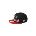 New Era Arizona Diamondbacks Archive Multi Logo 9FIFTY Snapback Hat - BLACK/ RED product image 2, provided for visual