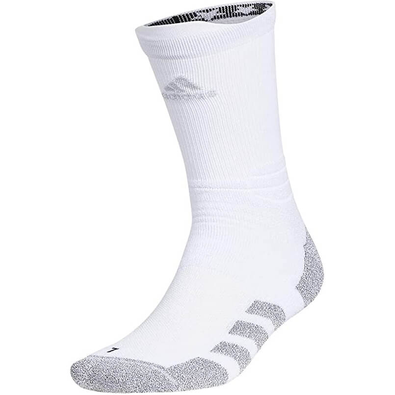 Adidas 5-Star Team Traxion Crew Socks - White product image 1, provided for visual reference and product detail review