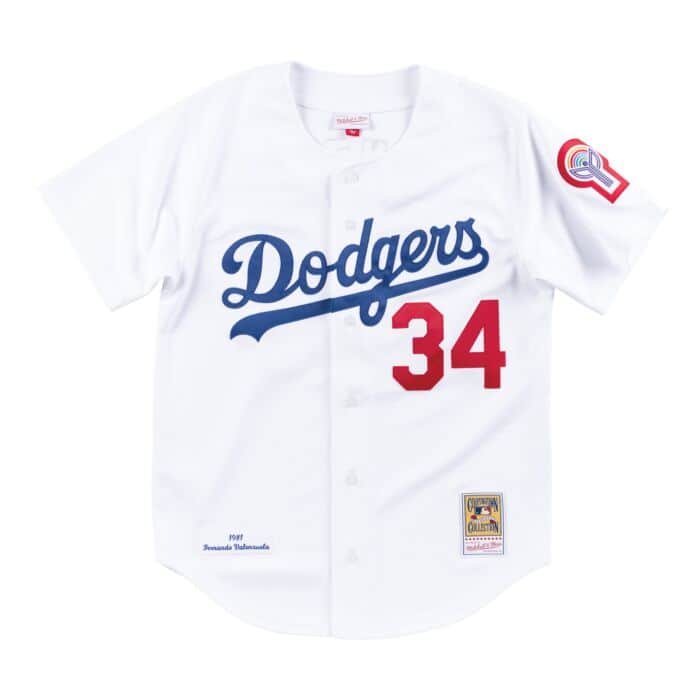 Mitchell & Ness Los Angeles Dodgers Fernando Valenzuela #34 Home Authentic Jersey product image 1, provided for visual