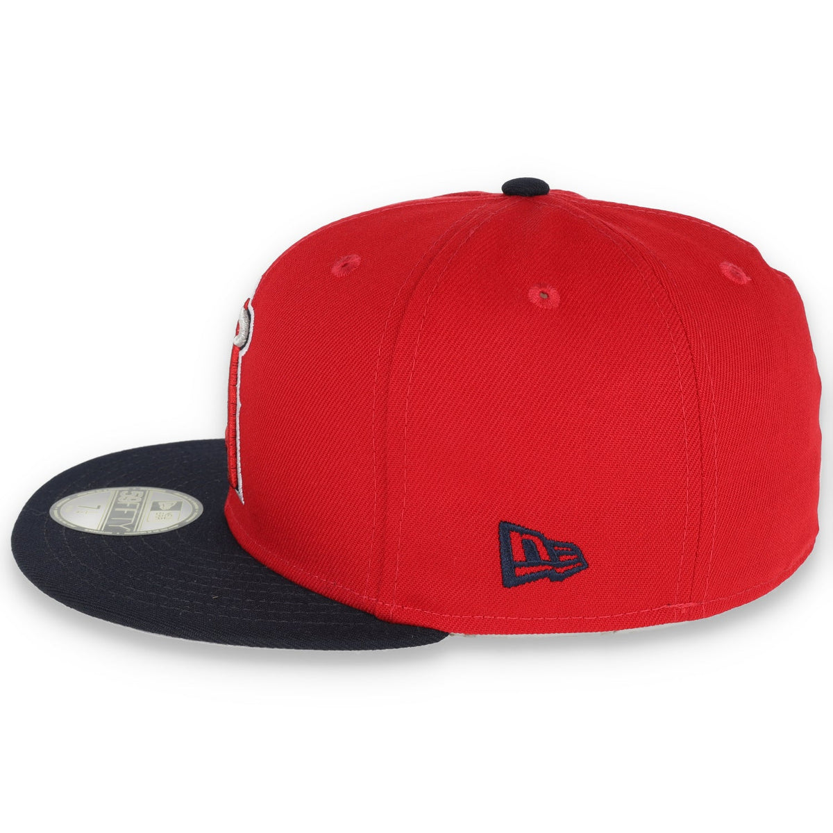 New Era Los Angeles Angels AL West 59Fifty Fitted Hat-Black/Red product image 4, provided for visual reference and product