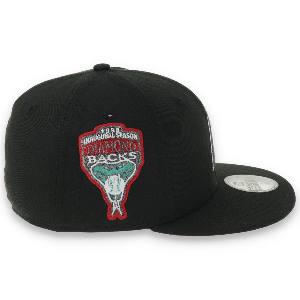New Era Arizona Diamondback 1998 Inaugural Season Side Patch 59FIFTY Fitted Hat-Metallic Grey/Black product image 7,