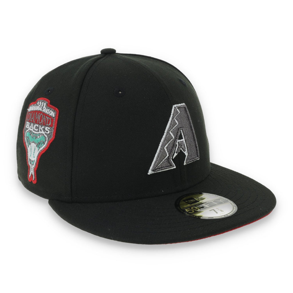 New Era Arizona Diamondback 1998 Inaugural Season Side Patch 59FIFTY Fitted Hat-Metallic Grey/Black product image 1,