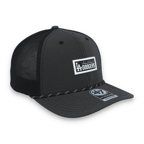 '47 Brand Los Angeles Dodgers Rumble Rope Trucker Adjustable Snapback Hat product image 1, provided for visual reference and