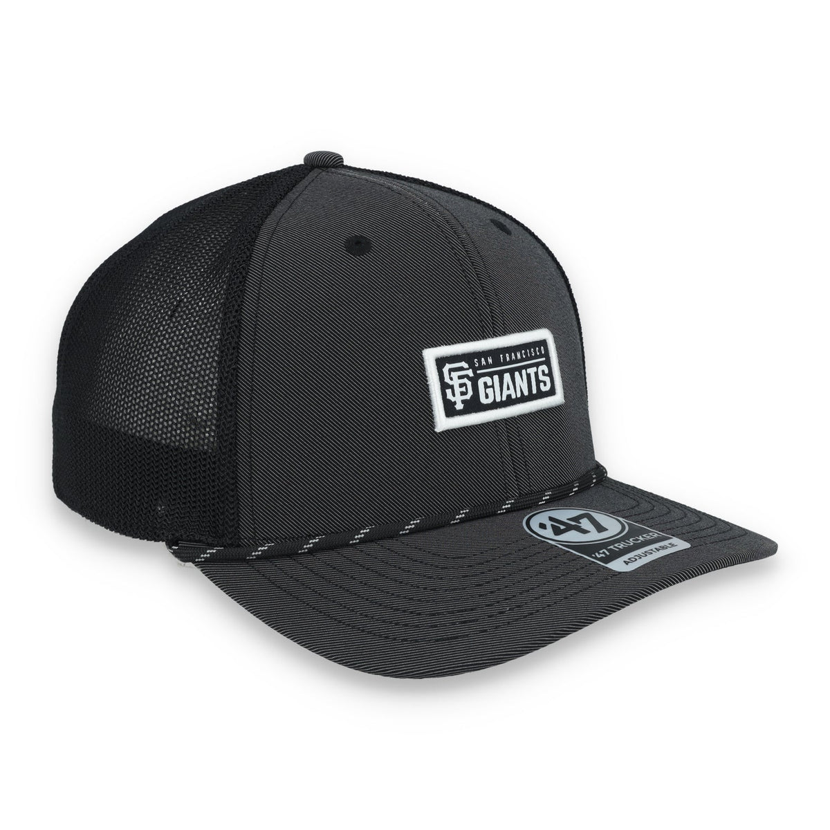 '47 Brand San Francisco Giants Rumble Rope Trucker Adjustable Snapback Hat product image 1, provided for visual reference