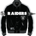 Pro Standard Men las Vegas Raiders PRO GAME DAY DBL KNIT JACKET product image 1, provided for visual reference and product
