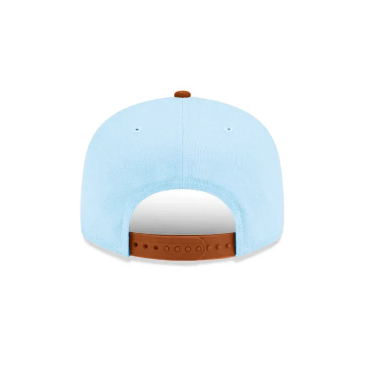 New Era Los Angeles Dodgers 2-Tone Color Pack 9FIFTY Snapback Hat -Light Blue/Rust Orange product image 3, provided for