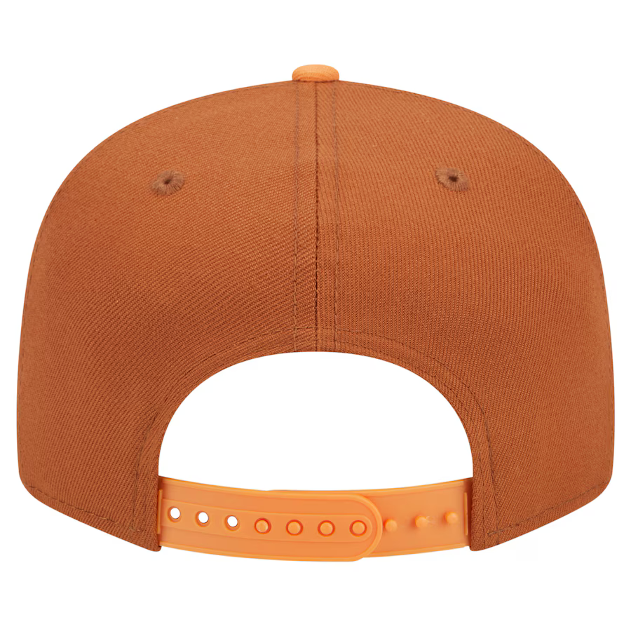 New Era Houston Astros Color Pack 2-Tone 9FIFTY Snapback Hat-Brown/Orange product image 4, provided for visual reference and