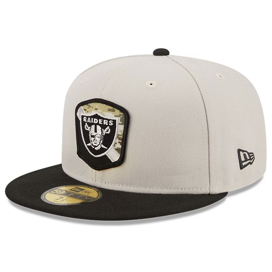 New Era Las Vegas Raiders Salute To Service 59FIFTY Fitted Hat 2023 product image 3, provided for visual reference and