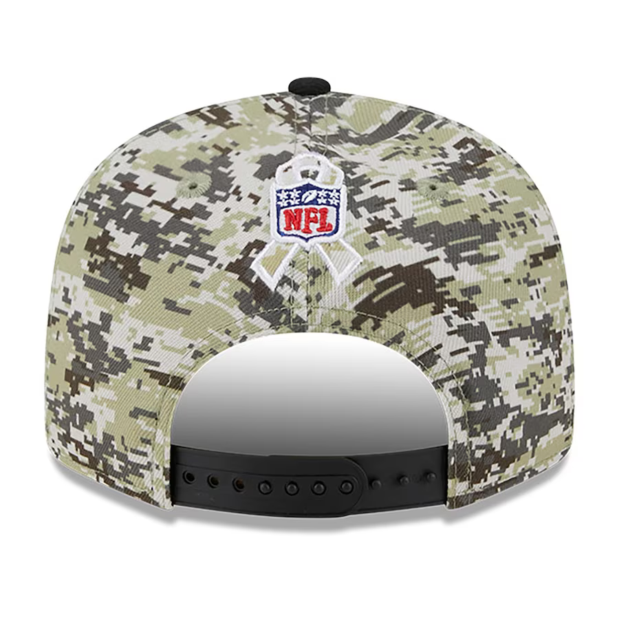 New Era Las Vegas Raiders Salute to Service 2032 9FIFTY Snapback Hat product image 4, provided for visual reference and