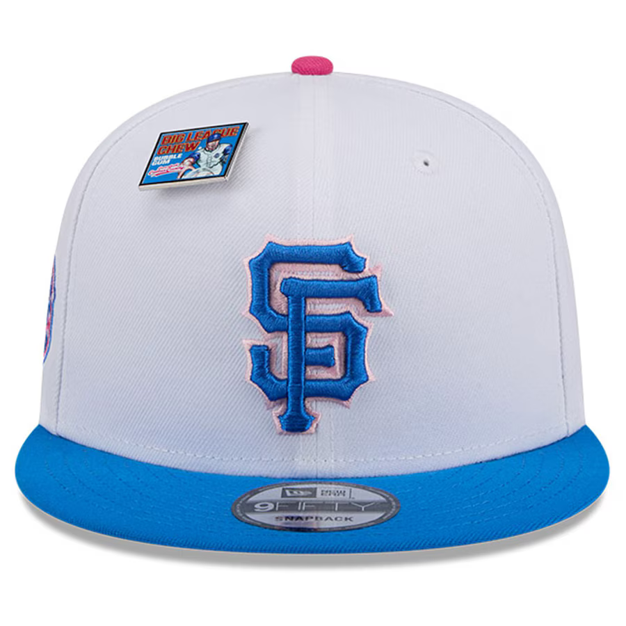 New Era San Francisco Giants Cotton Candy Big League Chew Flavor Pack 9FIFTY Snapback Hat-White/Blue product image 2,