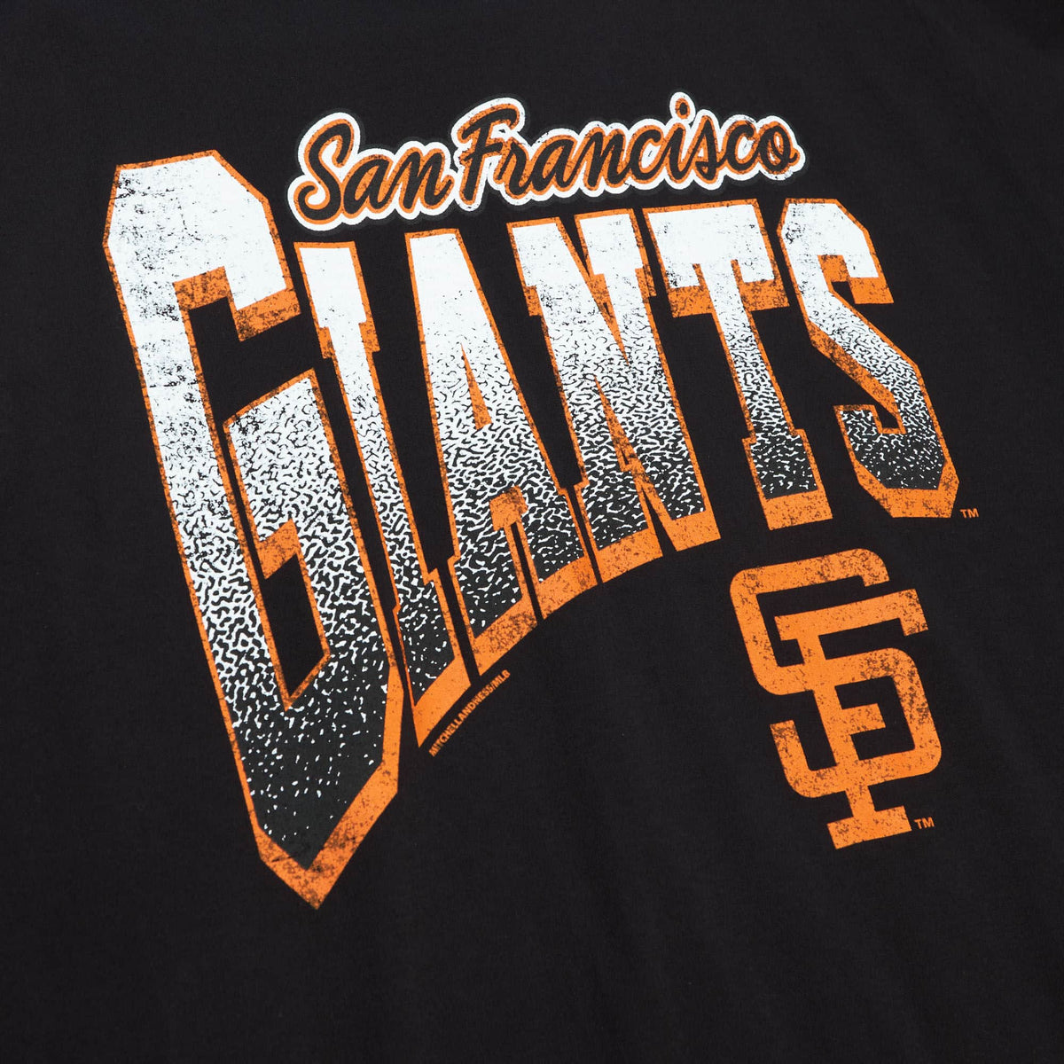 Mitchell & Ness Men San Francisco Giants Arched Vintage Logo T-Shirts-Black product image 3, provided for visual reference