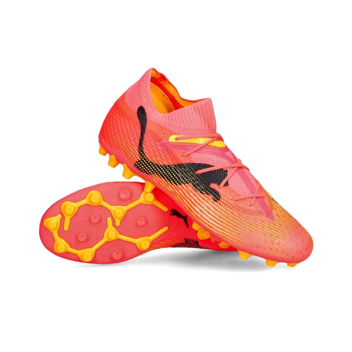 Puma 7 Future Ultimate FG/AG-Sunset Glow/Black/Sun Stream product image 2, provided for visual reference and product detail