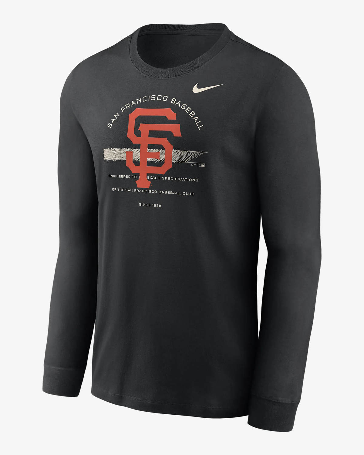 Nike San Francisco Giants Over Arch Long Sleeve T-Shirt product image 1, provided for visual reference and product detail
