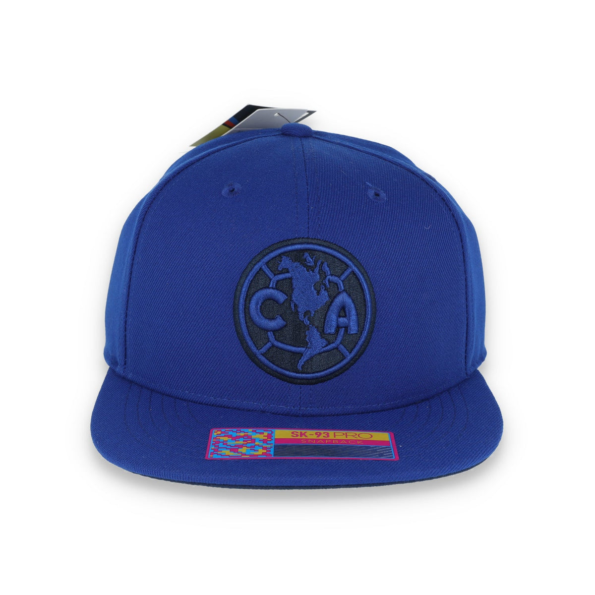 Fan ink Club America Blue Snapback Hat product image 2, provided for visual reference and product detail review