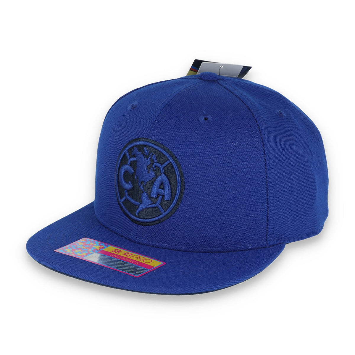 Fan ink Club America Blue Snapback Hat product image 3, provided for visual reference and product detail review
