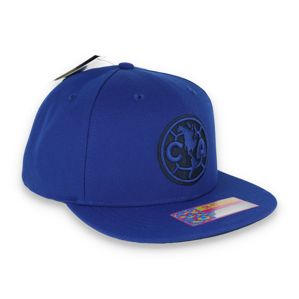 Fan ink Club America Blue Snapback Hat product image 1, provided for visual reference and product detail review