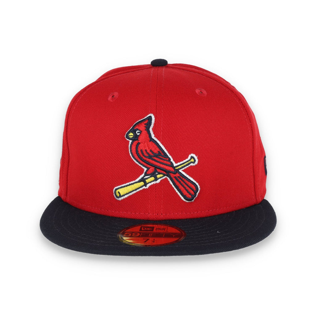 New Era St. Louis Cardinals NL Central 59FIFTY Fitted Hat - Red/B lack product image 2, provided for visual reference and