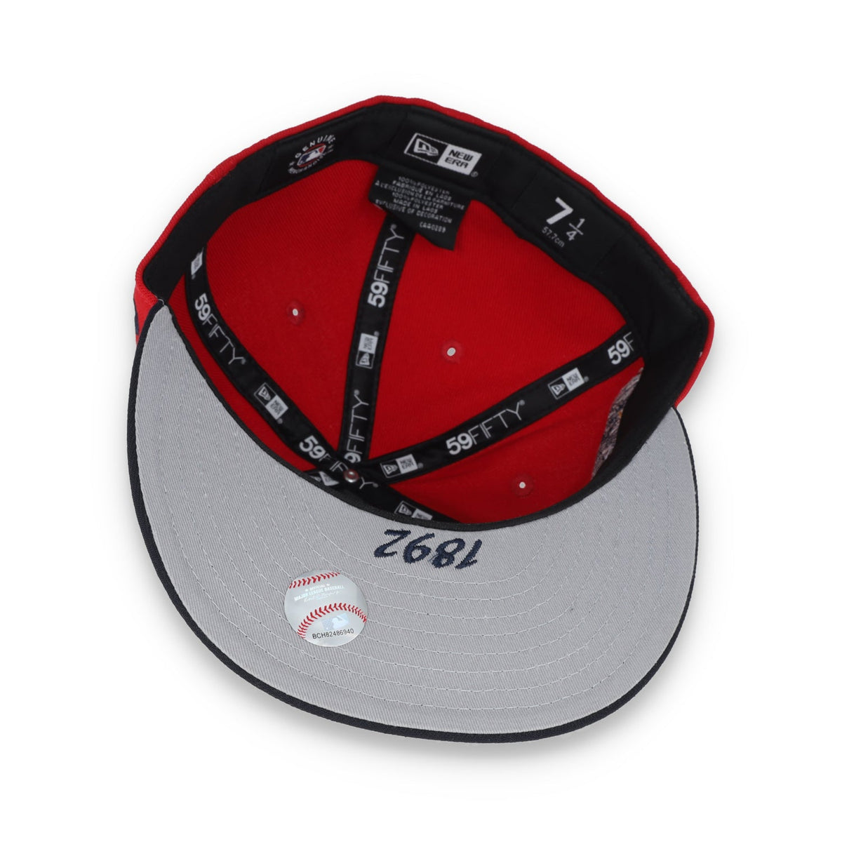 New Era St. Louis Cardinals NL Central 59FIFTY Fitted Hat - Red/B lack product image 7, provided for visual reference and