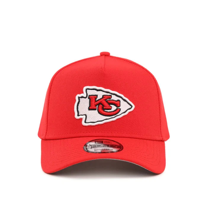 New Era Kansas City Chiefs A-Frame 9FORTY Adjustable Snapback Hat-Red product image 2, provided for visual reference and