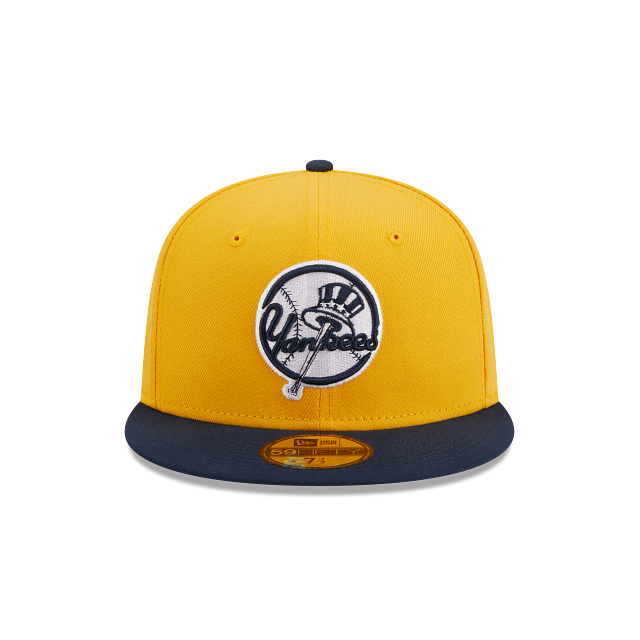 New Era New York Yankees Two-Tone Color Pack 59FIFTY Fitted Hat-Gold/Navy product image 2, provided for visual reference and