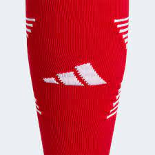 Adidas Team Speed 4 Soccer OTC Socks-RED/WHITE product image 1, provided for visual reference and product detail review
