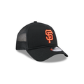 New Era San Francisco Giants Team Color 9Forty A-Frame Trucker-Black product image 1, provided for visual reference and