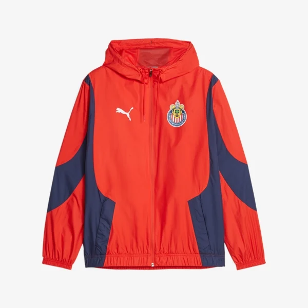 Puma Chivas Men Jacket 23/24-Red/Navy Blue product image 1, provided for visual reference and product detail review