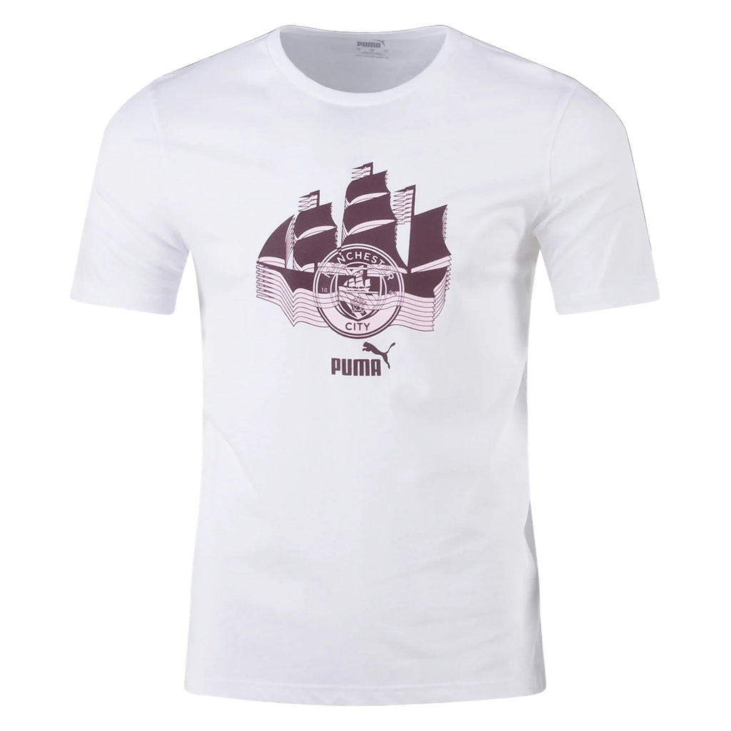 Puma Manchester City Futbol Culture T-Shirt product image 1, provided for visual reference and product detail review