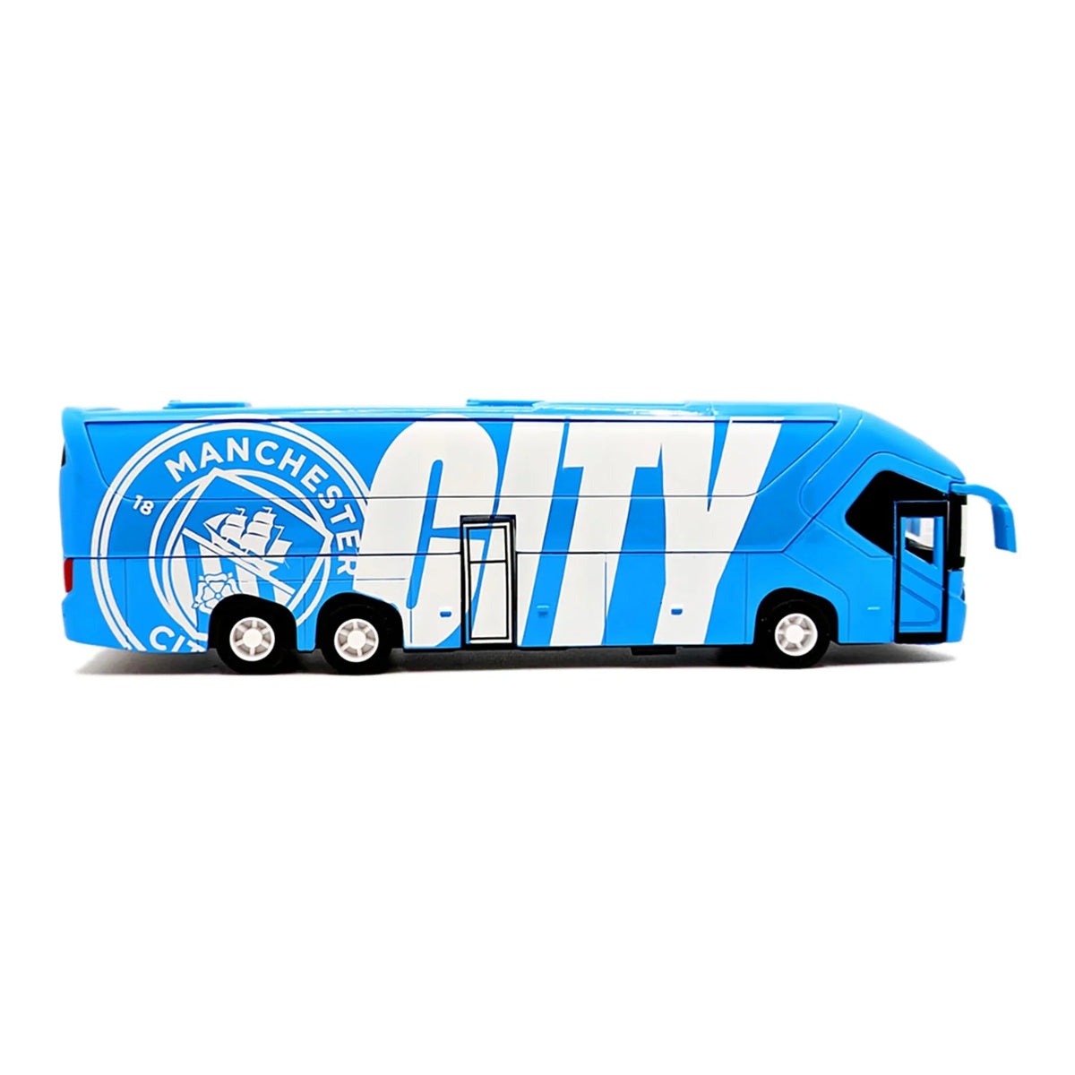 Manchester City Miniature Club Bus product image 1, provided for visual reference and product detail review