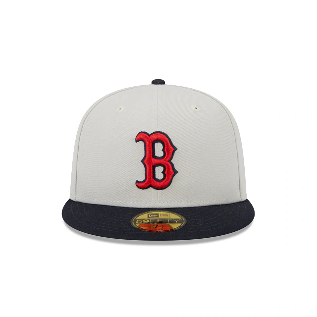 New Era Boston Red Sox Varsity Letter Stone 59FIFTY Fitted Cap product image 1, provided for visual reference and product