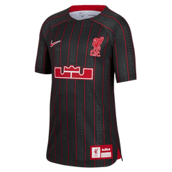 LeBron James LeBron x Liverpool FC Big Kids' Nike Dri-FIT Stadium Soccer Jersey product image 1, provided for visual