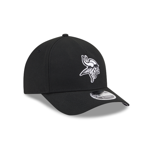 New Era Minnesota Vikings M-Crown A-FRAME 9FORTY Adjustable Hat-Black/White product image 1, provided for visual reference