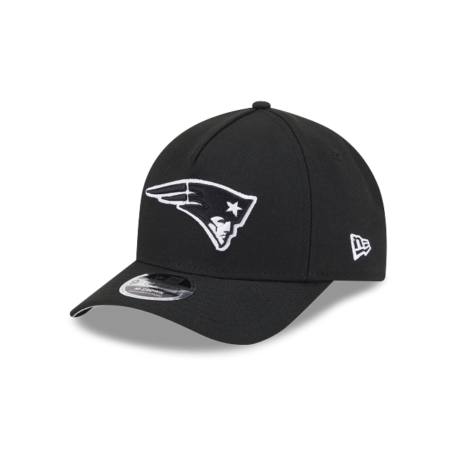 New Era New England Patriots M-Crown 9FORTY A-Frame Adjustable Hat-Black/White product image 2, provided for visual