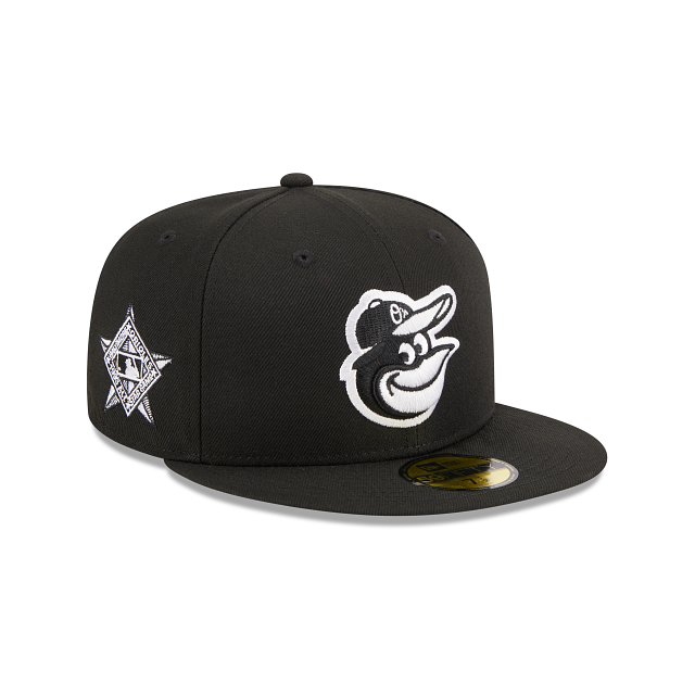 New Era Baltimore Orioles 1993 All Star Game Side Patch 59FIFTY Fitted Hat-Black/White product image 1, provided for visual
