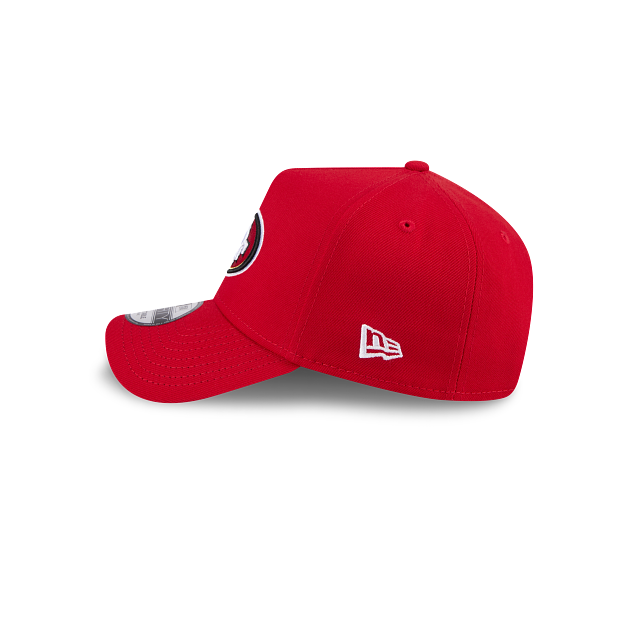 New Era San Francisco 49ers A-Frame 9FORTY Adjustable Snapback Hat-Red product image 4, provided for visual reference and