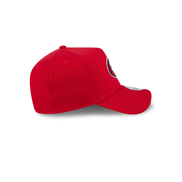 New Era San Francisco 49ers A-Frame 9FORTY Adjustable Snapback Hat-Red product image 5, provided for visual reference and