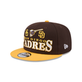 New Era San Diego Padres Archive Multi Logo 9FIFTY Snapback Hat product image 1, provided for visual reference and product