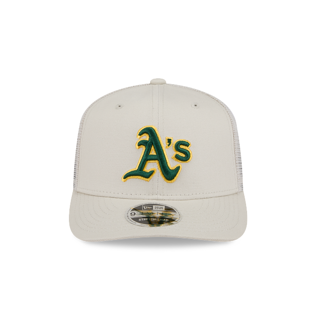New Era Oakland Athletics Canvas 9SEVENTY Trucker Adjustable Cap product image 2, provided for visual reference and product