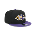 New Era Baltimore Ravens 2-Tone 9FIFTY Snapback Hat-Black/Purple product image 1, provided for visual reference and product